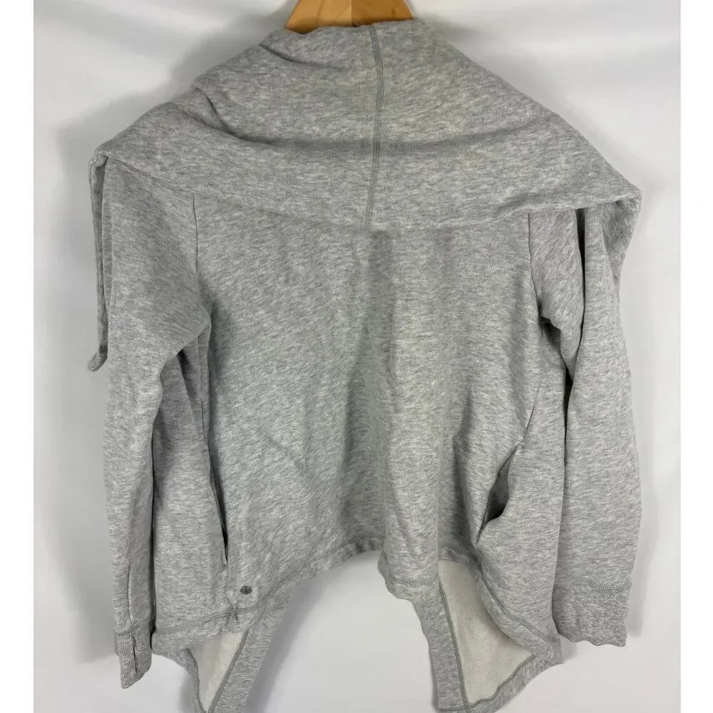 Zella Grey Shooting Star Drape Collar Cardigan Size Small